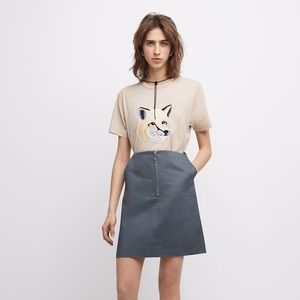 Maison Kitsune Beige Pastel Fox Head T-Shirt